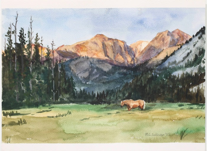 Sunrise in the Meadow, 9"12" Fine Art Print