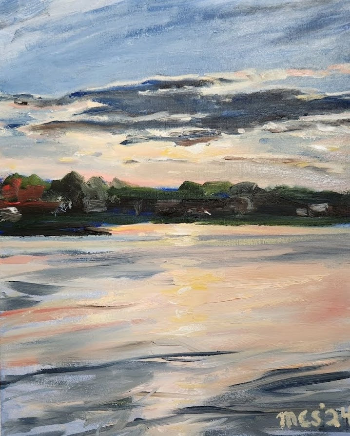 Annisquam River, Oil on Panel, 8"x10"